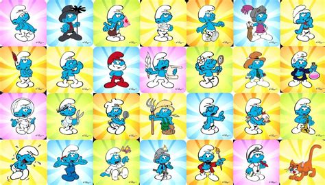 Characters in The Smurfs The 100 Smurfs .